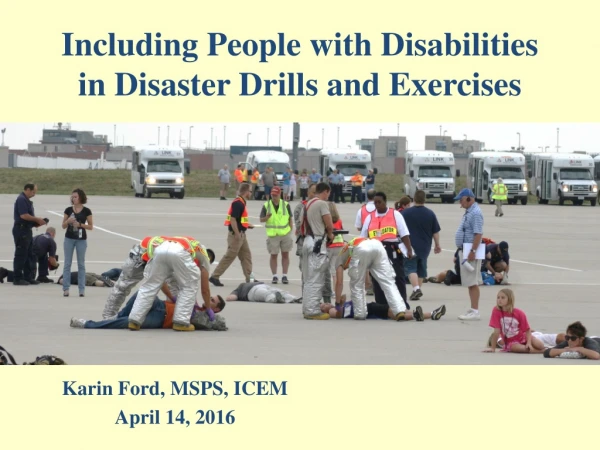 Including People with Disabilities in Disaster Drills and Exercises