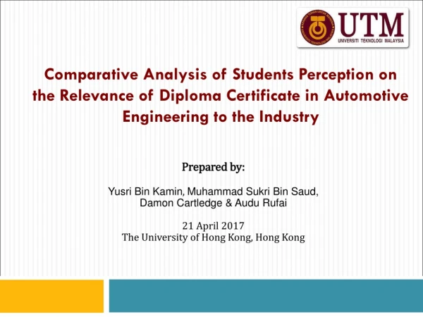 Prepared by: Yusri Bin Kamin ,  Muhammad Sukri Bin Saud,  Damon Cartledge &amp; Audu Rufai