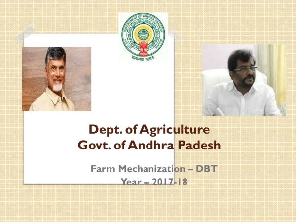 Dept. of Agriculture Govt. of Andhra Padesh