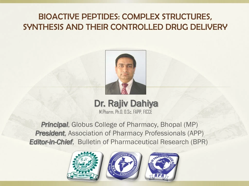 bioactive peptides complex structures synthesis and their controlled drug delivery