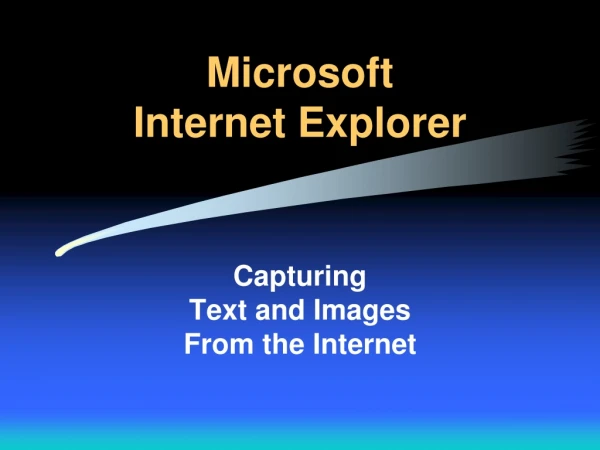 Microsoft  Internet Explorer
