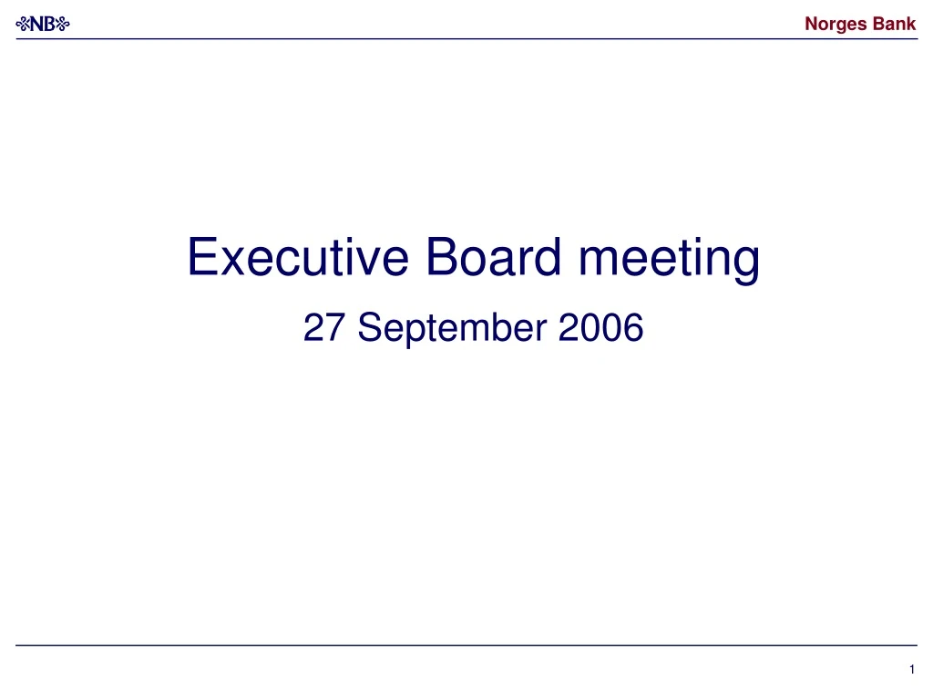 executive board meeting 27 september 2006