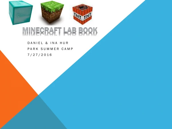 M inecraft  Lab book