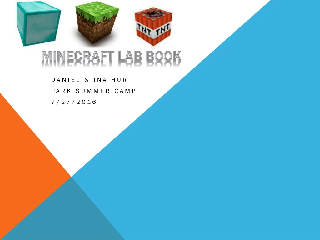 m inecraft lab book