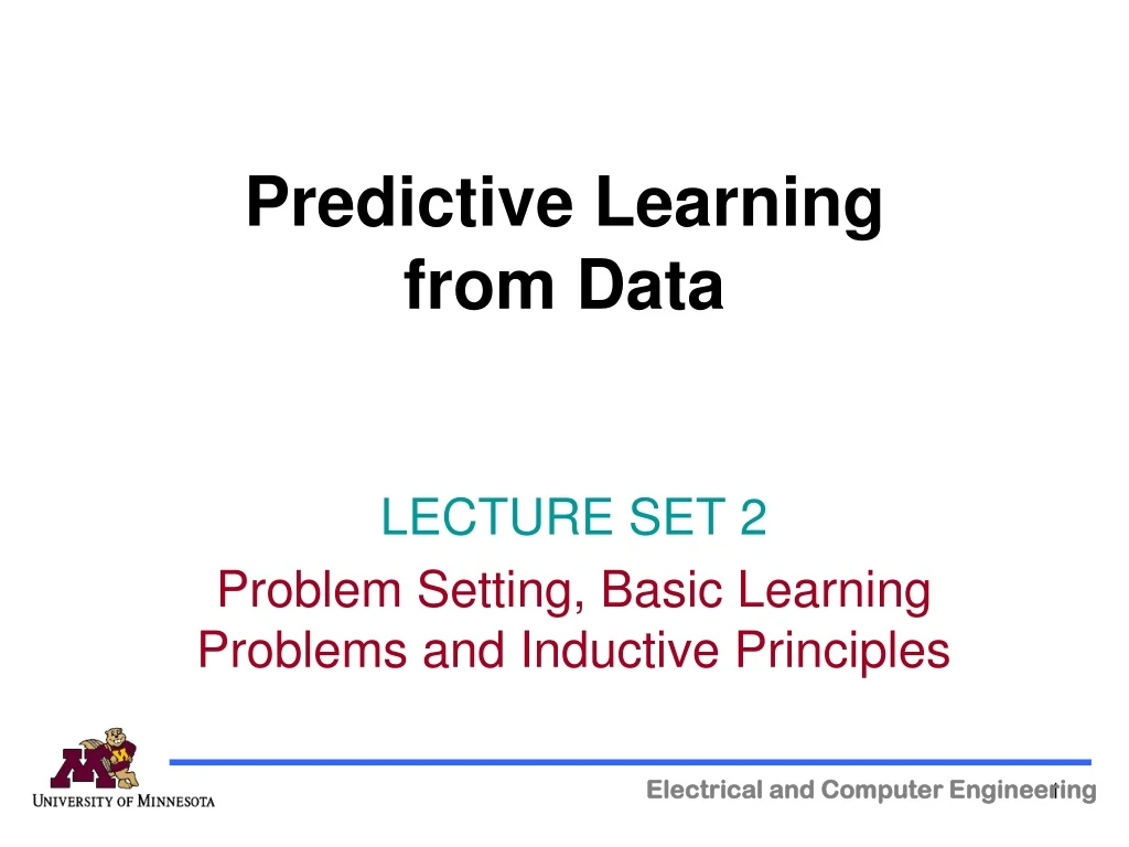 predictive learning from data