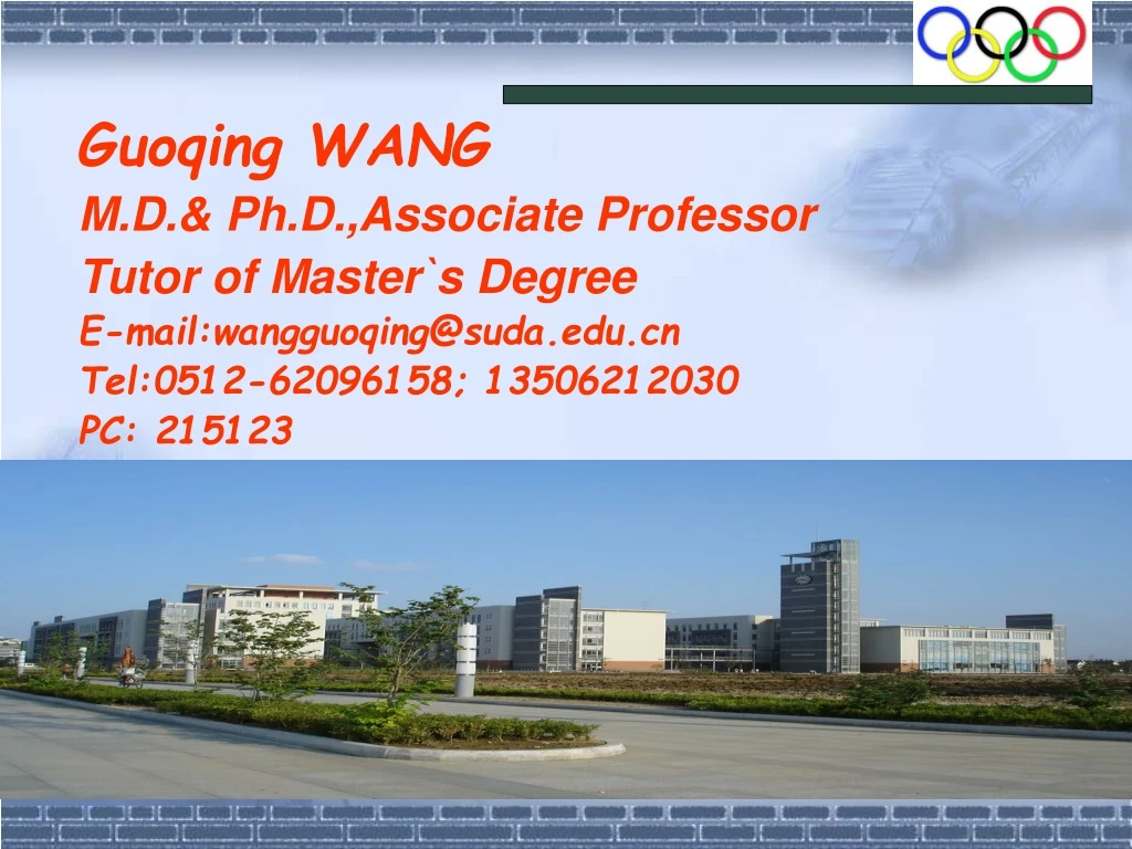 guoqing wang m d ph d associate professor tutor