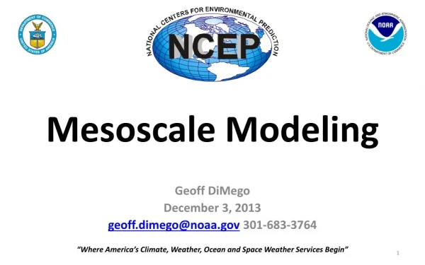 Mesoscale Modeling