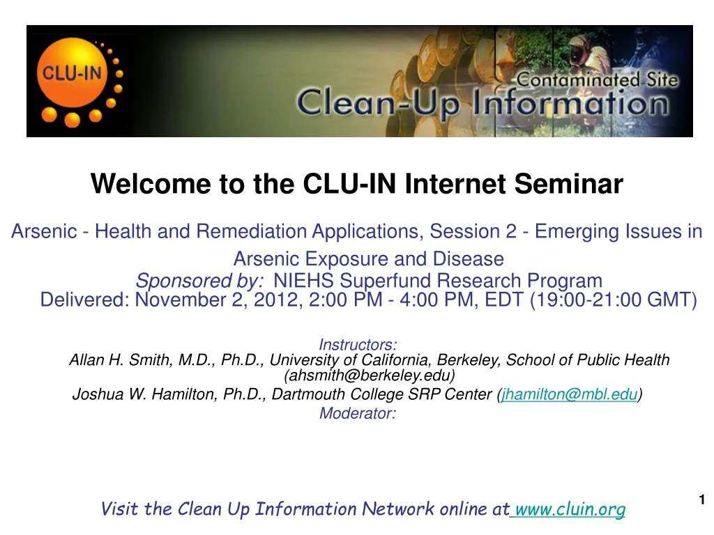 welcome to the clu in internet seminar