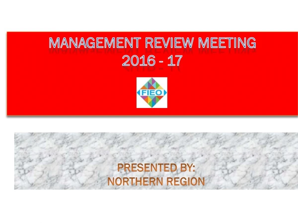 Management Review Meeting  2016 - 17
