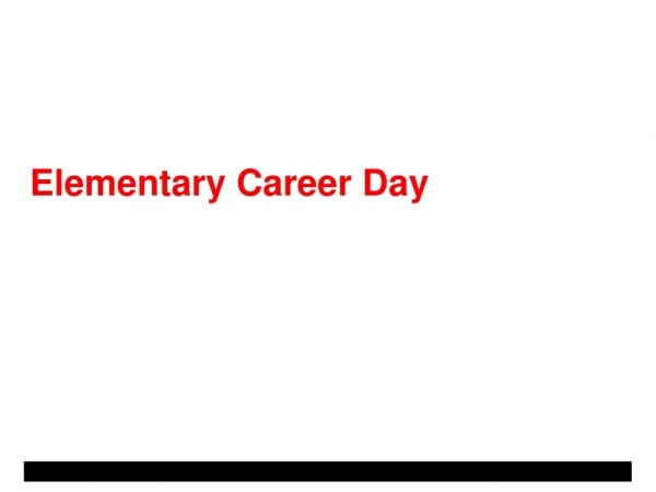 Elementary Career Day