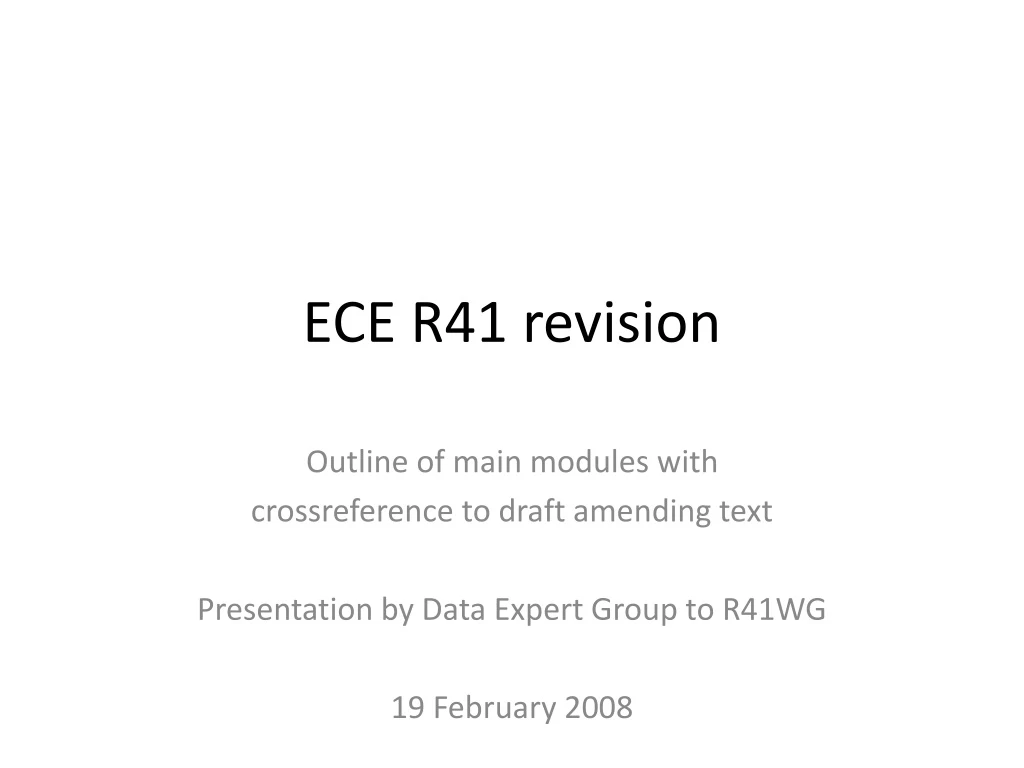 ece r41 revision