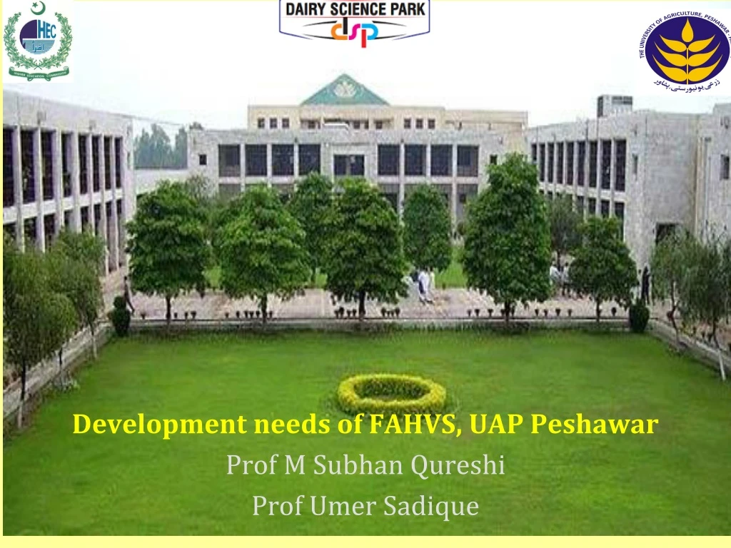 development needs of fahvs uap peshawar prof