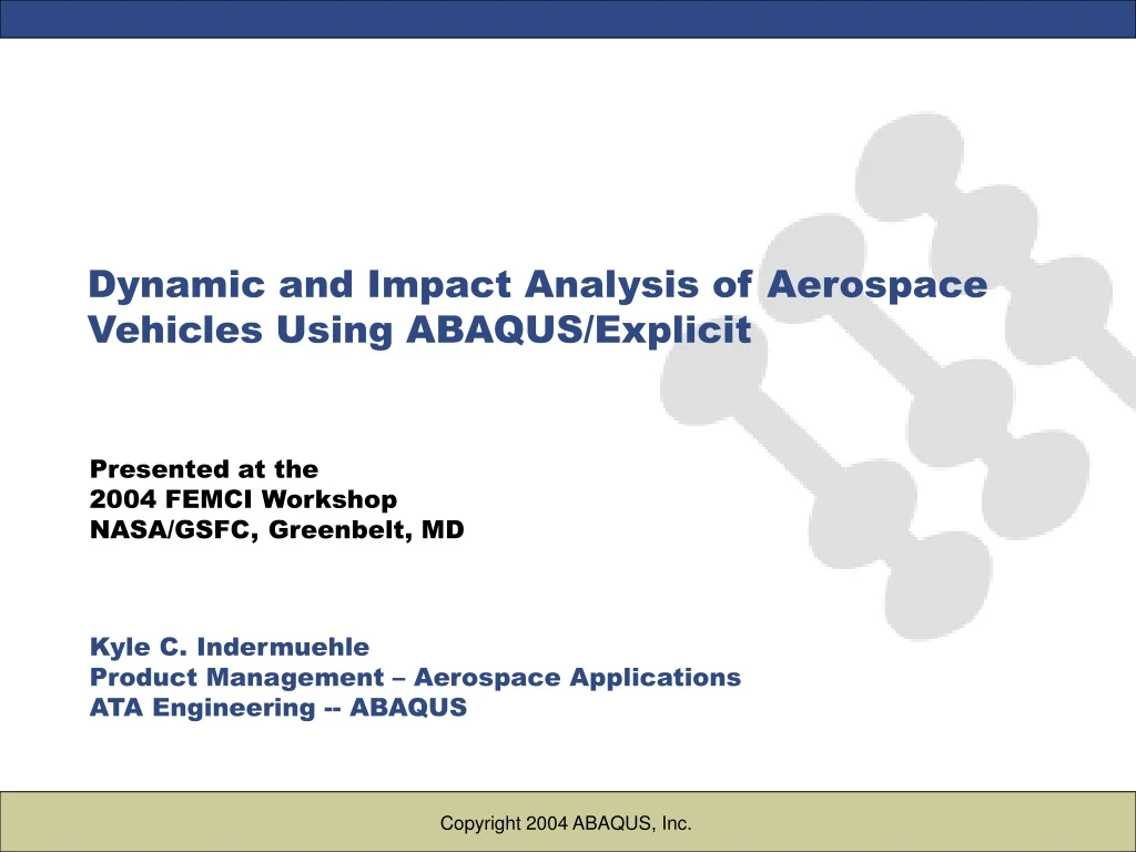 dynamic and impact analysis of aerospace vehicles using abaqus explicit