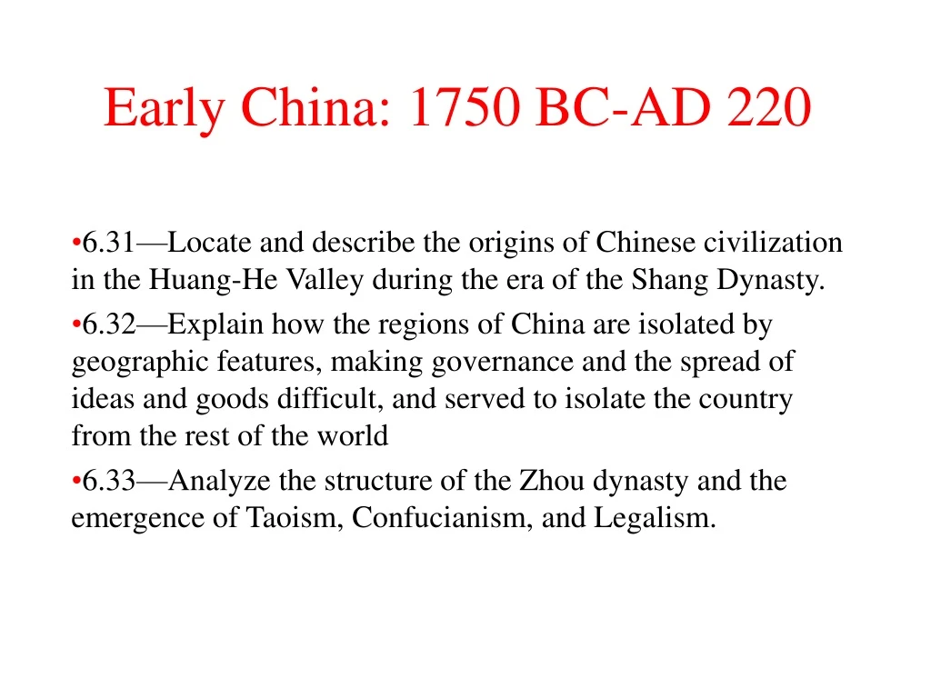 early china 1750 bc ad 220