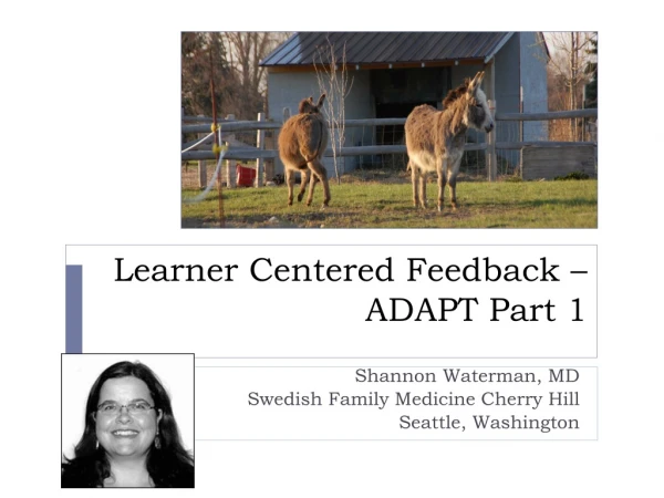 Learner Centered Feedback – ADAPT Part 1