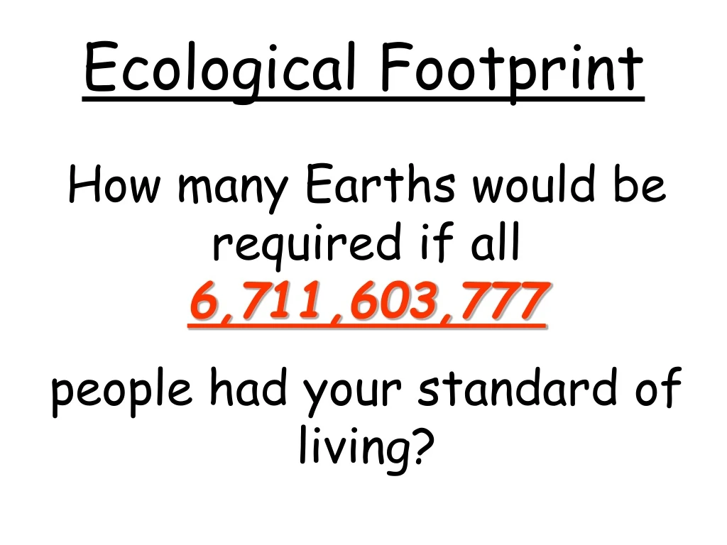 ecological footprint