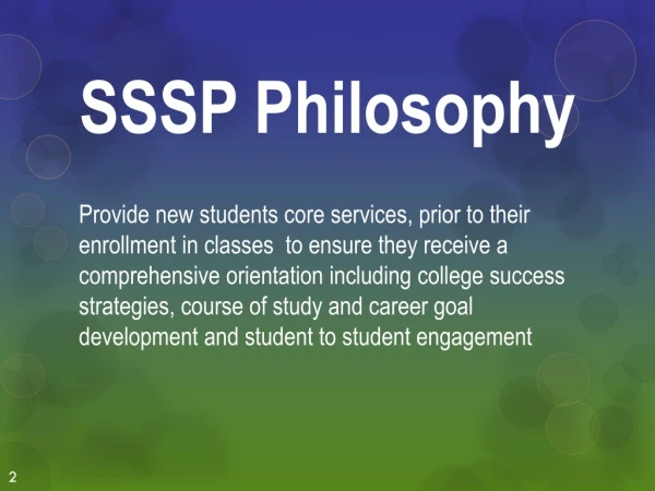 SSSP Philosophy