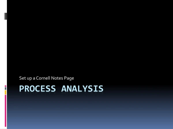 Process Analysis