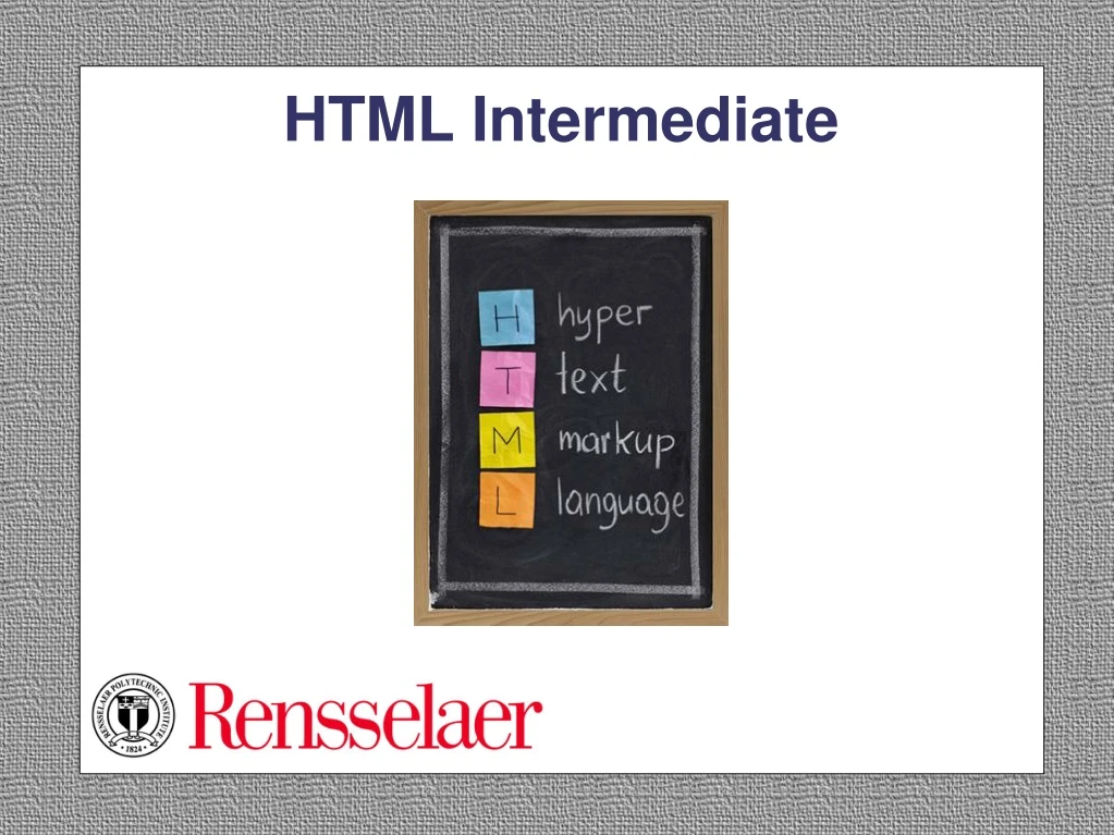 html intermediate