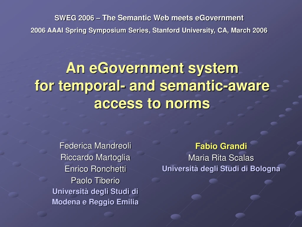 an egovernment system for temporal and semantic aware access to norms