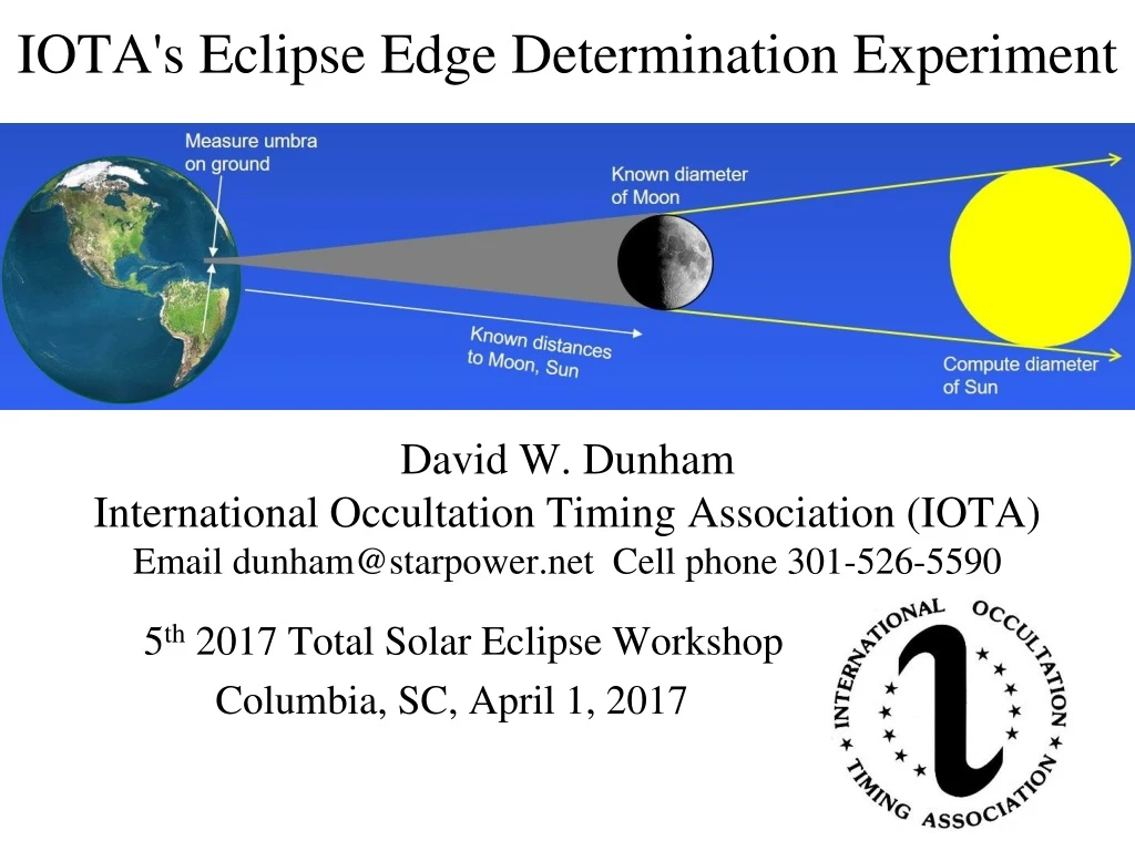 iota s eclipse edge determination experiment
