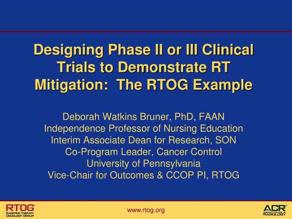 designing phase ii or iii clinical trials