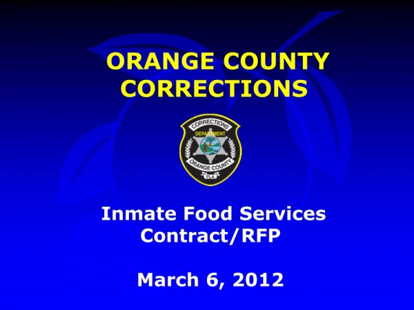 ORANGE COUNTY CORRECTIONS