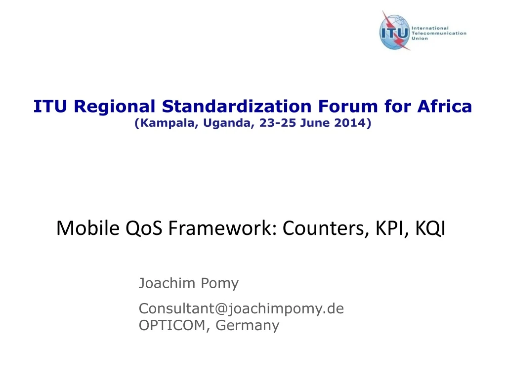 itu regional standardization forum for africa kampala uganda 23 25 june 2014