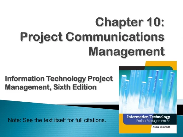 Chapter  10: Project Communications Management