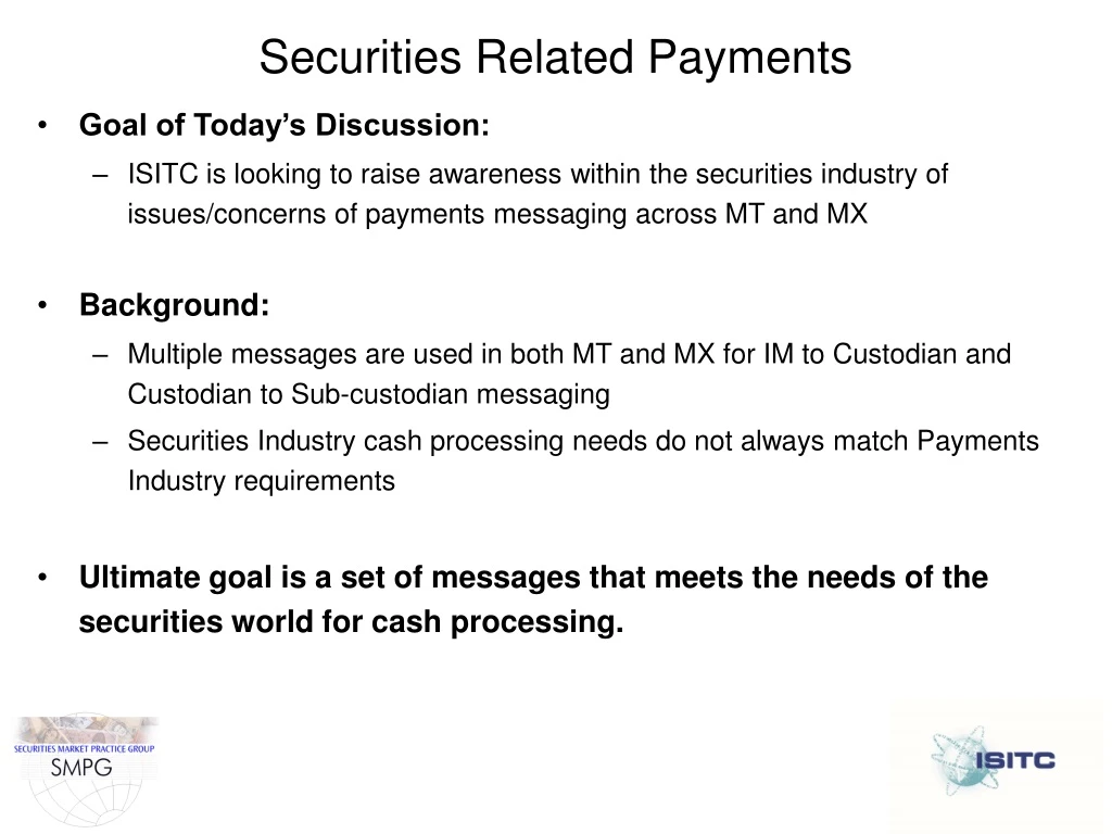 securities related payments