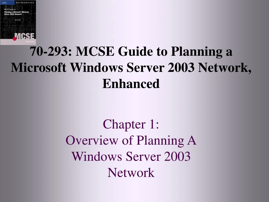 70 293 mcse guide to planning a microsoft windows