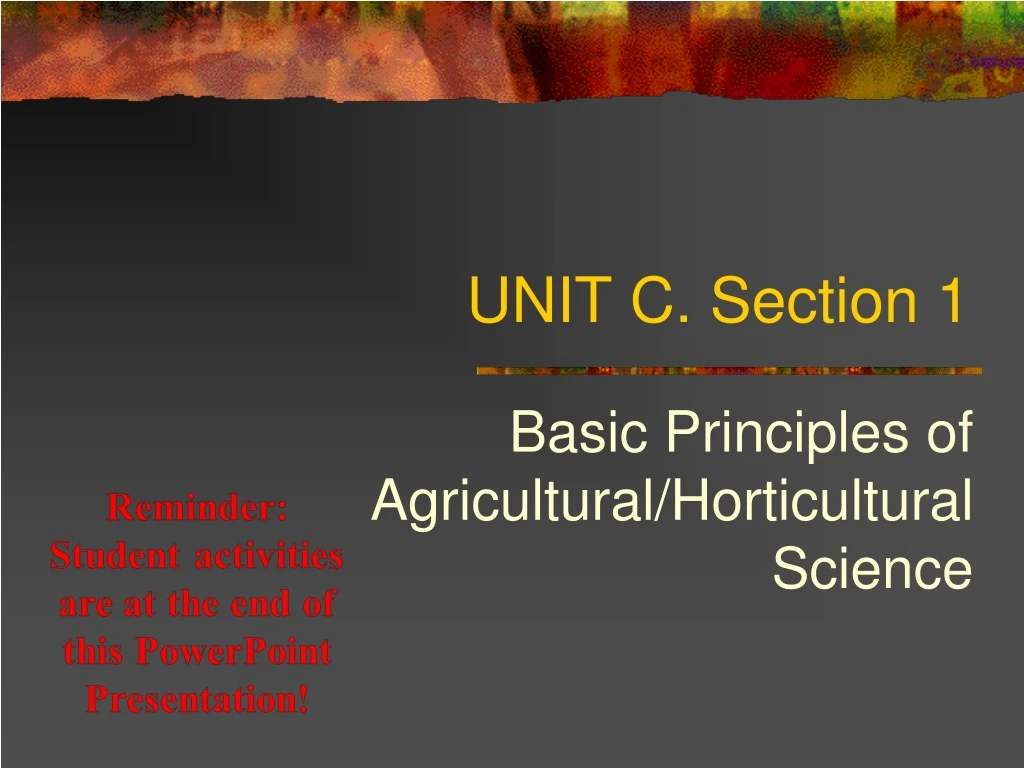 unit c section 1