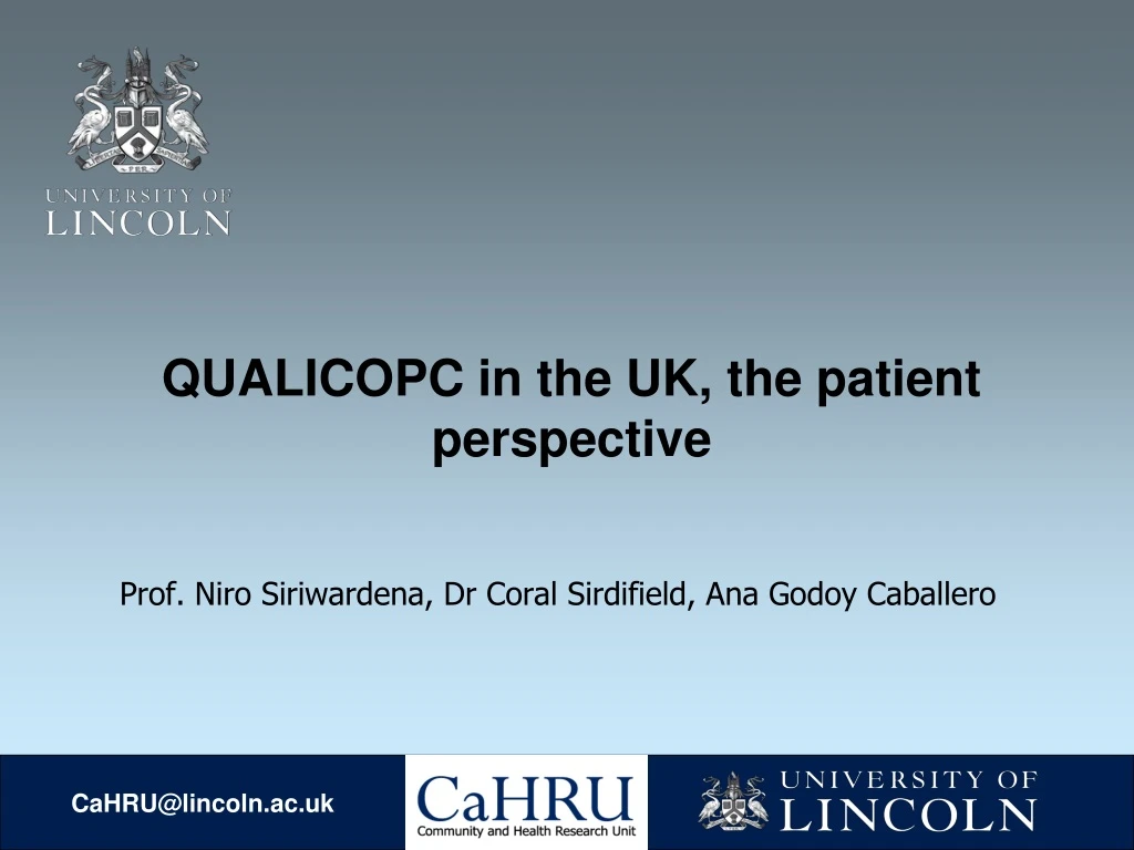 qualicopc in the uk the patient perspective