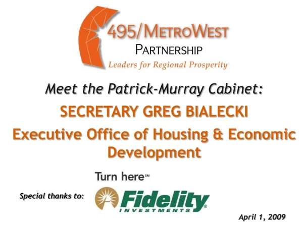 Meet the Patrick-Murray Cabinet: SECRETARY GREG BIALECKI