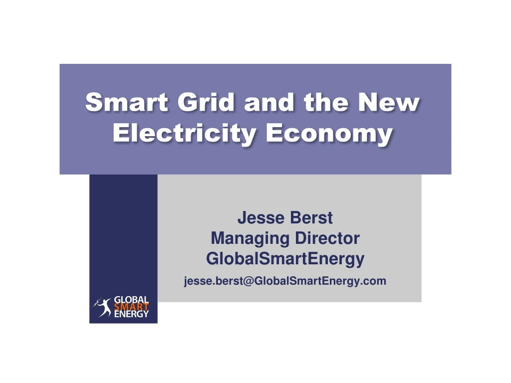 smart grid and the new electricity economy