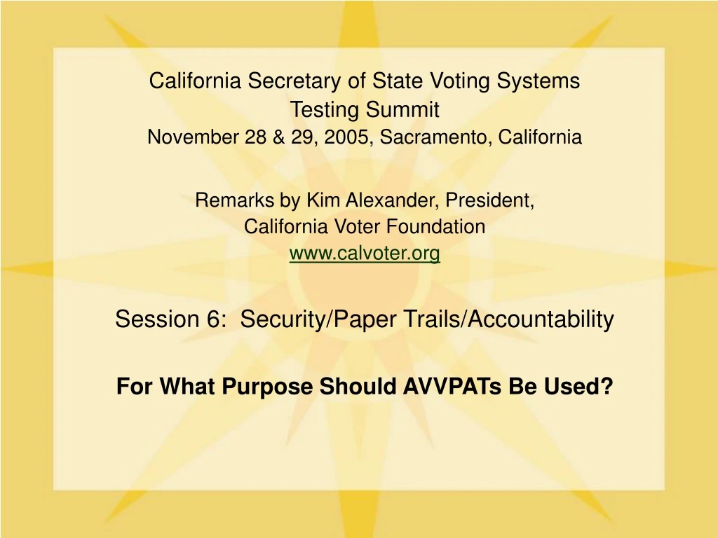 california secretary of state voting systems