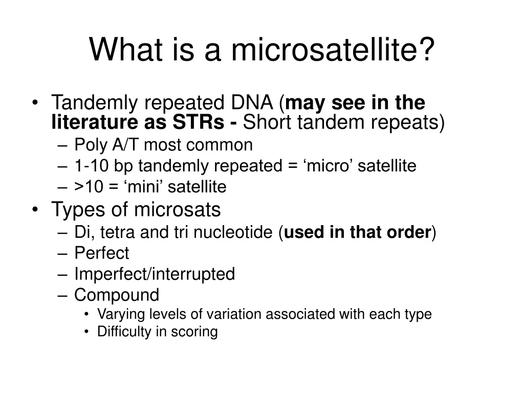 what is a microsatellite