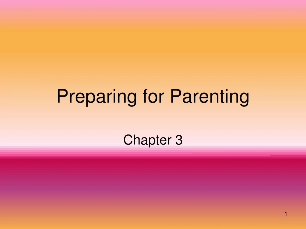 preparing for parenting