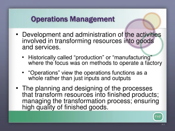 Operations  Management