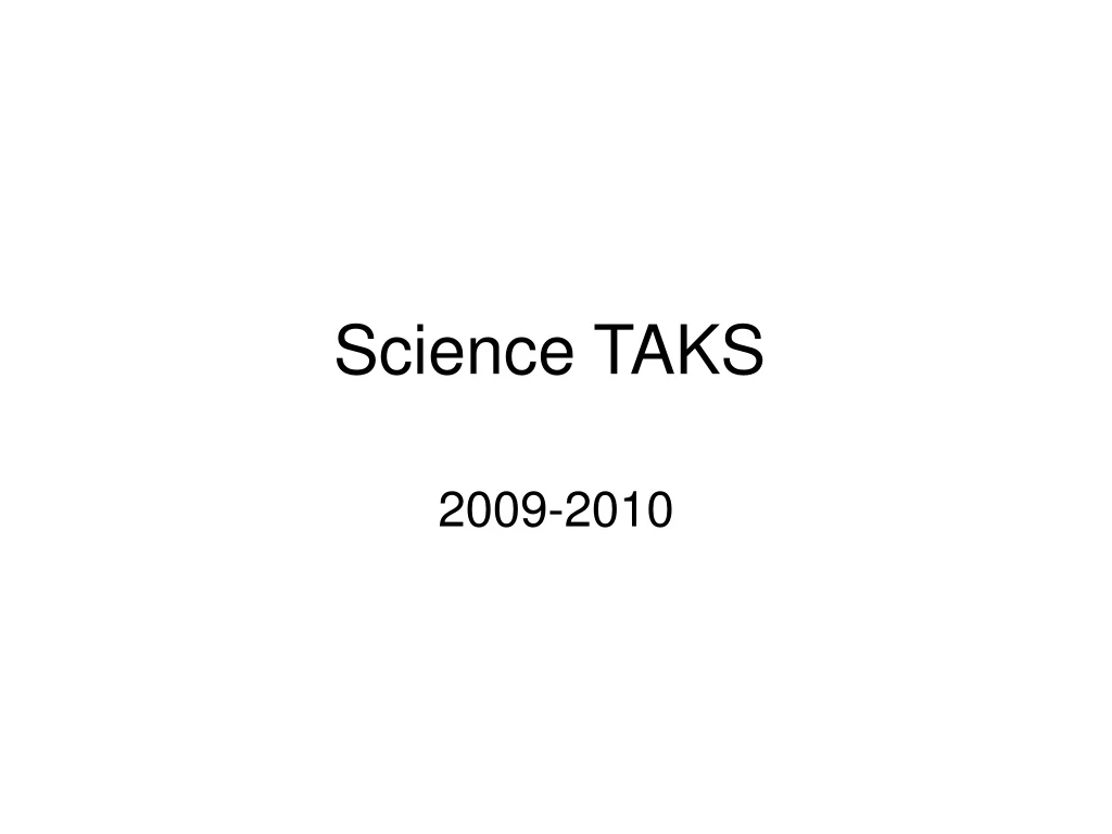 science taks