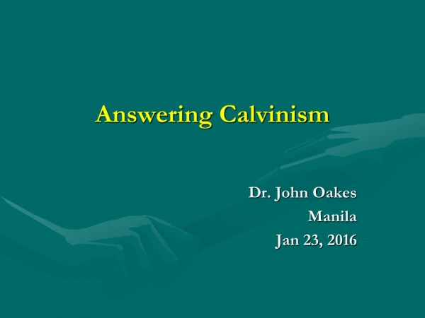 Answering Calvinism