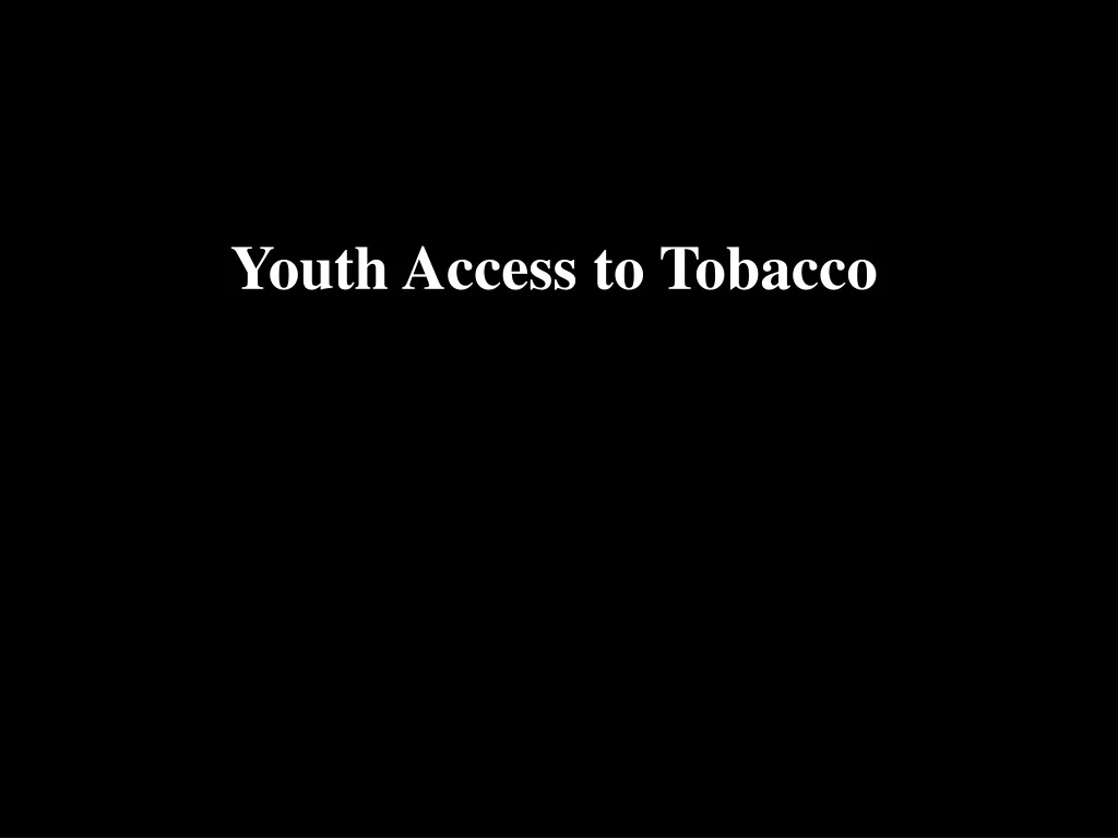 youth access to tobacco