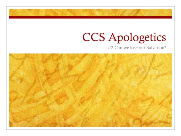 CCS Apologetics