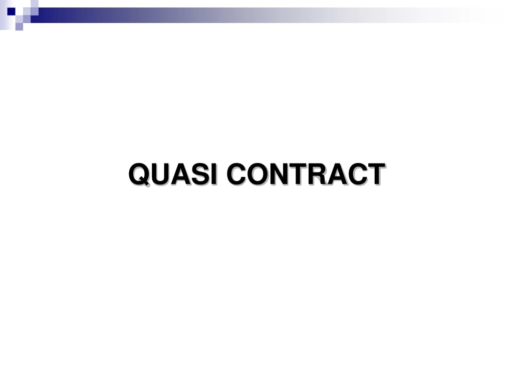 quasi contract