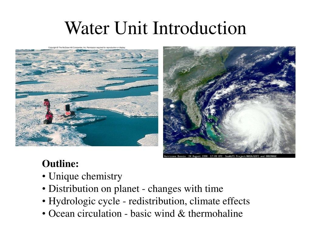water unit introduction