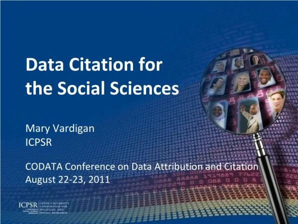 Data Citation for the Social Sciences