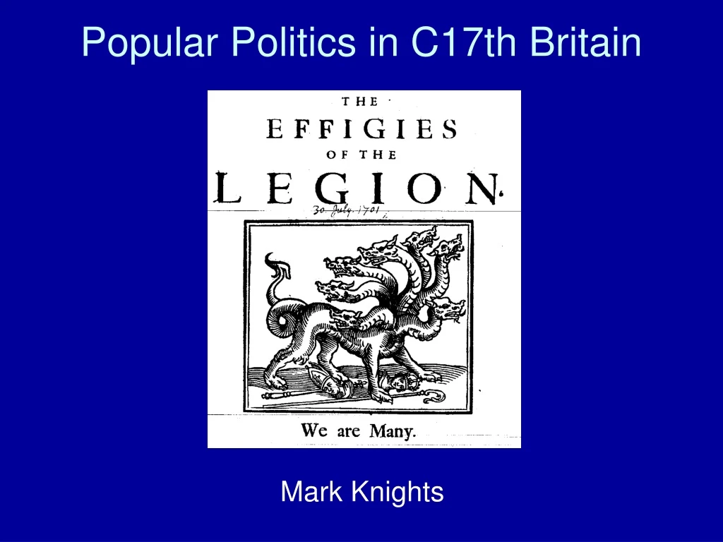 popular politics in c17th britain