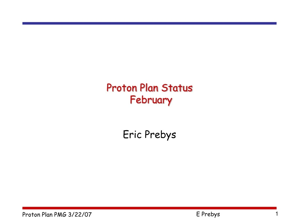 proton plan status february