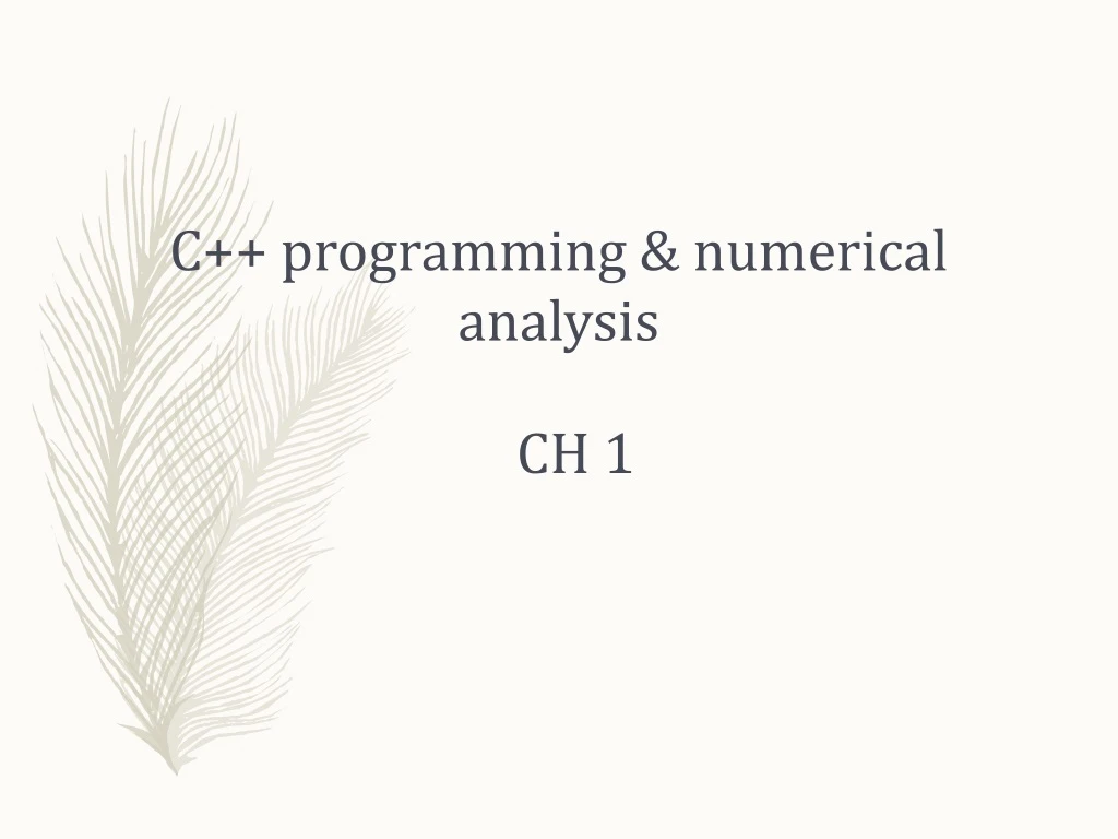 c programming numerical analysis