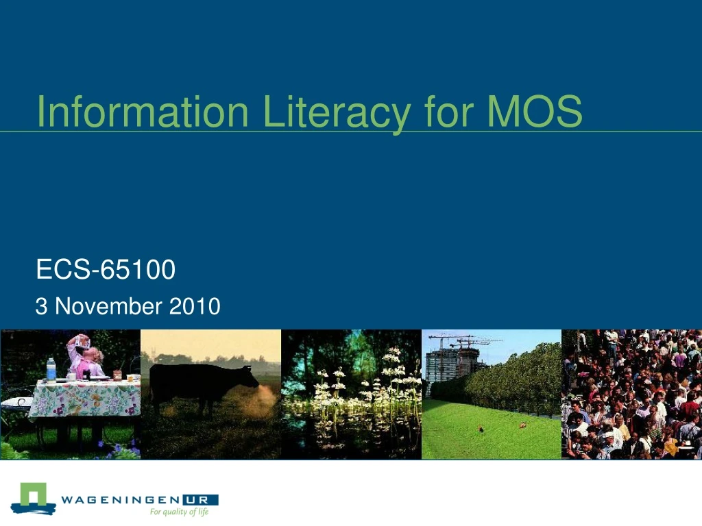 information literacy for mos